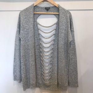 Express Open Back Slit Sweater